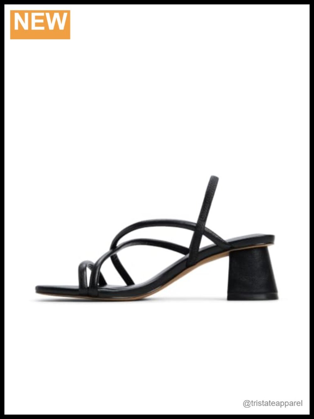 Womens Kiira Strappy Block Heeled Sandal Square Toe Slip On